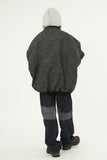 Leather shirring over MA-1 jumper