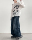 Gracie Cat Balloon Denim Pants