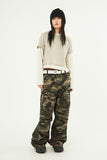 Military cutting cargo half banding pants