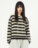 Tracy hooded stripe knit