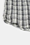 Window pane crinkle check shirt