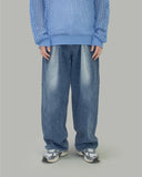 Legacy one-tuck wide denim pants
