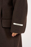 Dart wool over maxi coat