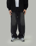 Crew line wide denim pants