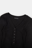 Balletcore v-neck snap crop long sleeve