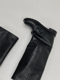 Shirring Fold Layered Long Boots