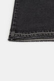 Maxi back slit denim long skirt