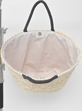 Black Rattan Large Tote Bag