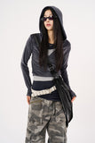 Double line hole eyelet leather belt