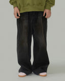 Grunge wide denim pants