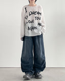 Gracie Cat Balloon Denim Pants
