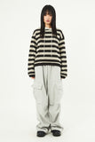 Tracy hooded stripe knit