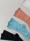 [Basic] Cool Ribbed Silket Long Socks