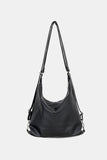 Circle leather 2-way shoulder bag