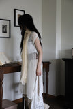 Lace flower long scarf