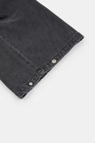 Folds rivet over denim pants