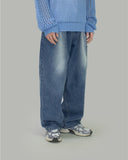 Legacy one-tuck wide denim pants