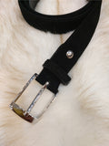 Trendy suede belt