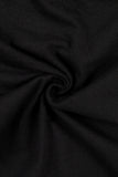 Rail hole string square-neck t-shirt