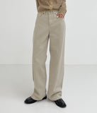 Pigmented Cotton Long Wide Pants