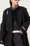 Surplus wool double maxi coat