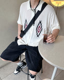 Potem collar short sleeve cardigan