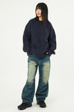 Urban wide parachute denim pants