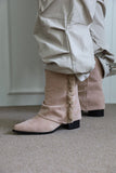 Fringe ankle boots