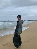 Ocean Pigment Washing Overfit Sleeve