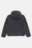 Warm fleece over anorak hoodie
