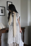 Lace flower long scarf