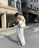 Unbalanced big cargo pants