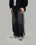 Crew line wide denim pants