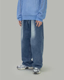 Legacy one-tuck wide denim pants