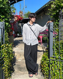 Net overfit collar shirt