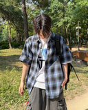 Swallow short-sleeved check shirt