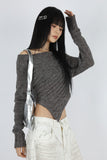 Shell unbalanced off knit