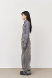 (W) Iron High Button Top