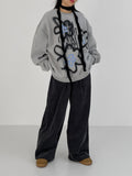 Happy Painting Brushed Overfit Sweatshirt