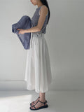 Stripe Boatneck Ribbed Sleeveless