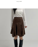 Unbalanced Frill Midi Skirt