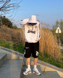 Scannel button hoodie