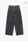Dirty washed front pocket denim pants