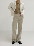 Pigmented Cotton Long Wide Pants