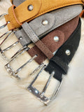 Trendy suede belt