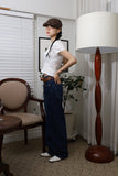 D-ring cowgirl denim jeans