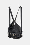 Circle leather 2-way shoulder bag