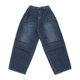 Gracie Cat Balloon Denim Pants