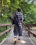 Swallow short-sleeved check shirt