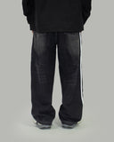 Crew line wide denim pants